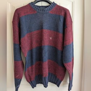Gant Men's Crewneck Sweater - Red and Blue Stripes